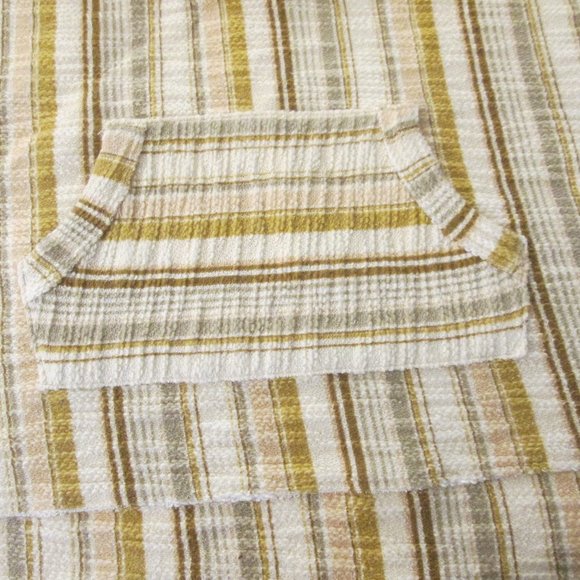 🤎 SO BROWN MULTI-COLOR OVERSIZED STRIPE PLAID LACE-UP HOODIE – SIZE S - Picture 8 of 12